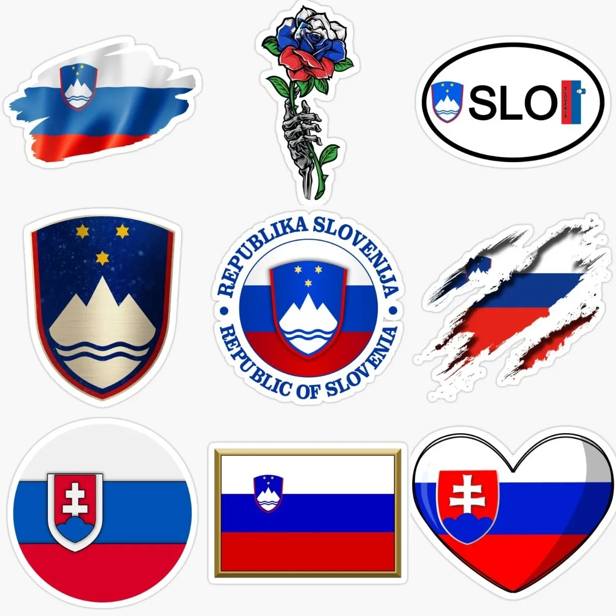 SLO Slovenia Flag National Emblem Creative PVC Waterproof Stickers Accessories for Decorate Car Wall Table Helmet Camper Bumper
SLO Slovenia Flag National Emblem Creative PVC Waterproof Stickers Accessories for Decorate Car Wall Table Helmet Camper Bumper