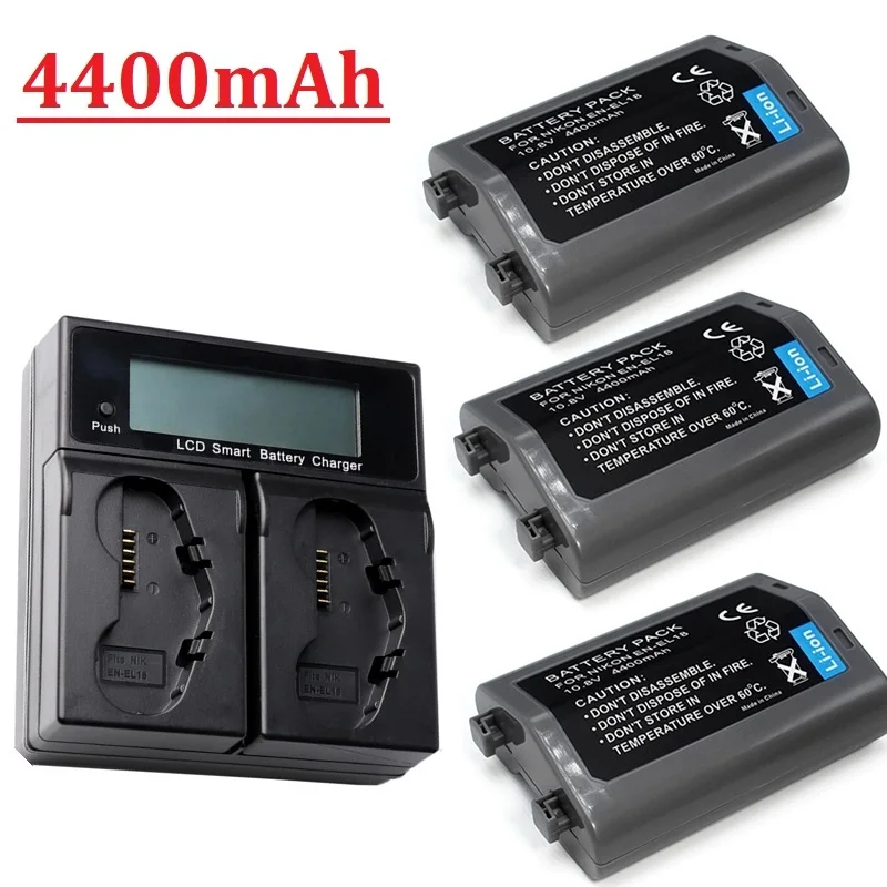 4400mah EN-EL18 EN-EL18D Camera battery For Nikon Z5 Z6 Z9 D4 D4S D5 D6 MB-D12 D500 D800 D850 MB17 MB18 EN-EL18A BATTERY
4400mah EN-EL18 EN-EL18D Camera battery For Nikon Z5 Z6 Z9 D4 D4S D5 D6 MB-D12 D500 D800 D850 MB17 MB18 EN-EL18A BATTERY
