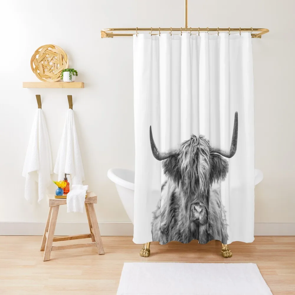Highland Cow, Black and White, Modern Farmhouse Decor Shower Curtain Bathtub Bathroom Shower Curtain
Highland Cow, Black and White, Modern Farmhouse Decor Shower Curtain Bathtub Bathroom Shower Curtain