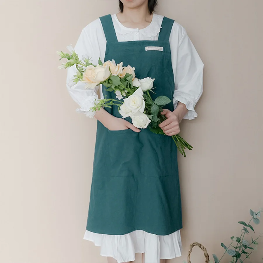 Women Japanese and Korean simple apron denim apron cotton and linen solid color blouse kitchen Florist coffee shop apron A2
Women Japanese and Korean simple apron denim apron cotton and linen solid color blouse kitchen Florist coffee shop apron A2