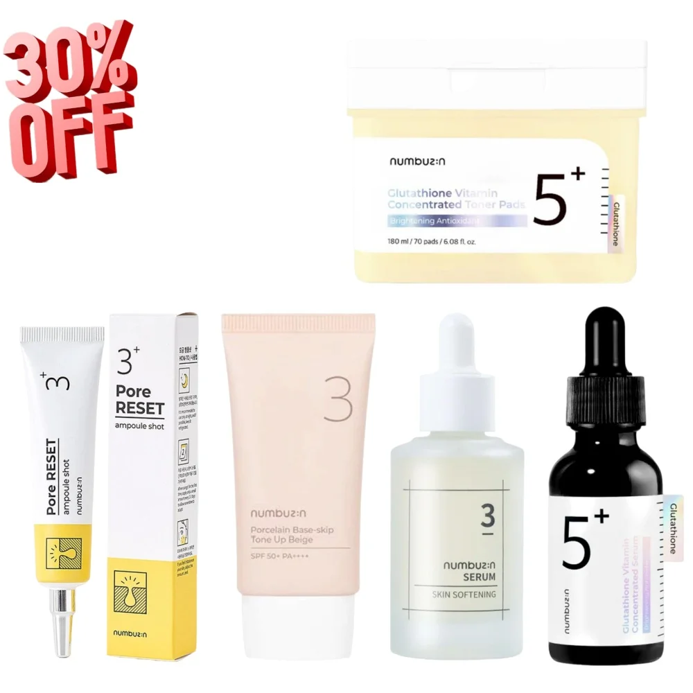 Numbuzin Pore-Minimizing, Moisturizing, And Oil-Controlling Skincare Set Anti-Aging AHA BHA Smooths Texture Clear Glowing Skin
Numbuzin Pore-Minimizing, Moisturizing, And Oil-Controlling Skincare Set Anti-Aging AHA BHA Smooths Texture Clear Glowing Skin