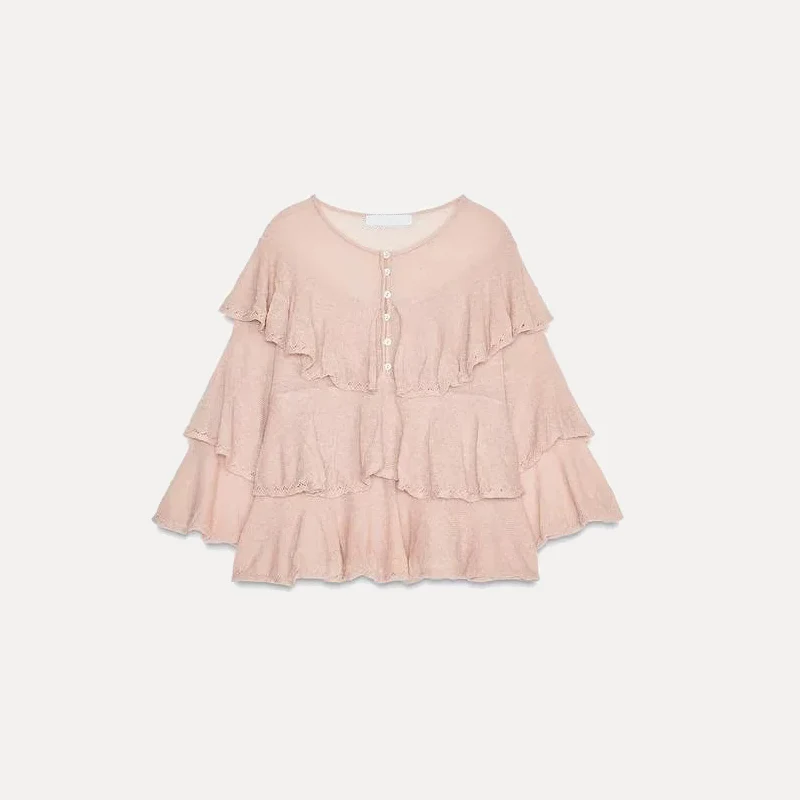 Spring 2025 New Women's Long Sve round Ne Knitted Sweater Multi-Layer Decoration Polyester Fiber Ladies Faion irt
Spring 2025 New Women's Long Sve round Ne Knitted Sweater Multi-Layer Decoration Polyester Fiber Ladies Faion irt