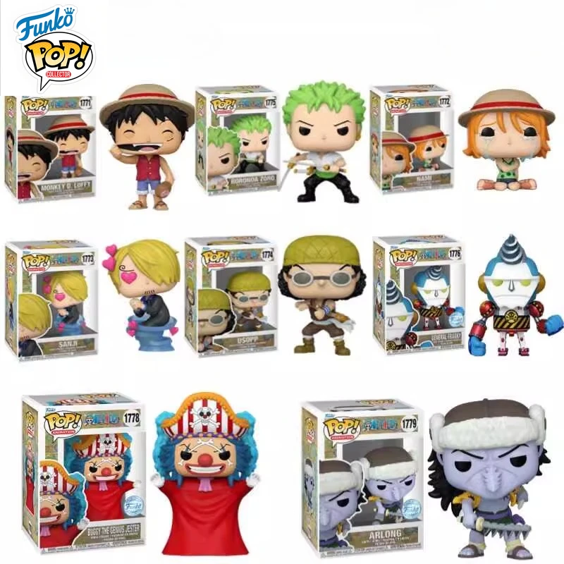 Funko POP Original ONE PIECE Anime Figure Sugar General Franky Buggy Roronoa Zoro Action Figure Toys for Boys Girls Kids Gift
Funko POP Original ONE PIECE Anime Figure Sugar General Franky Buggy Roronoa Zoro Action Figure Toys for Boys Girls Kids Gift