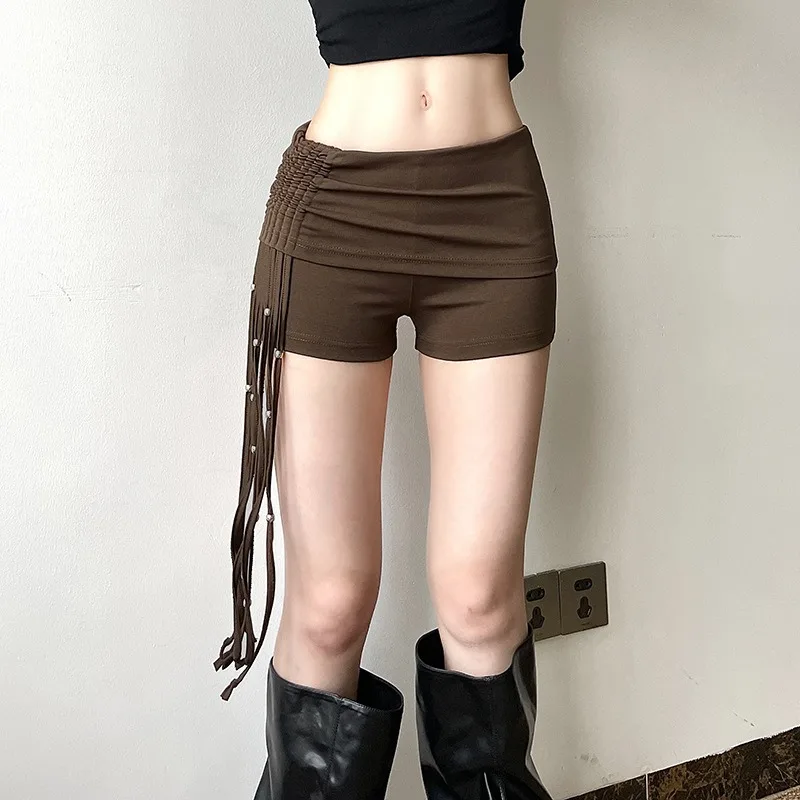 Streetwear Hot Girls Tassel Shorts Drawstring Irregular Tight Fitting Hip Pant Womens Cuffed Casual Short Pants Low Waist Summer
Streetwear Hot Girls Tassel Shorts Drawstring Irregular Tight Fitting Hip Pant Womens Cuffed Casual Short Pants Low Waist Summer