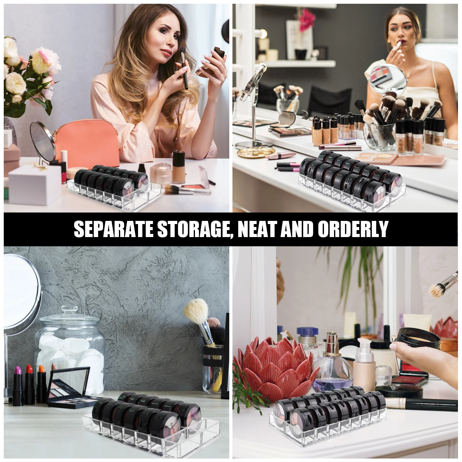 Transparent Acrylic Powder Storage Box Jewelry Makeup Organizer Compact Desktop Display Holder for Blush Storage Case
Transparent Acrylic Powder Storage Box Jewelry Makeup Organizer Compact Desktop Display Holder for Blush Storage Case