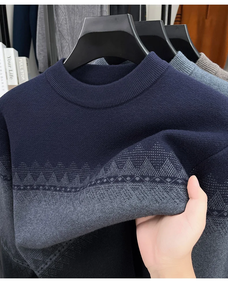 2025 Тяжелый жаккардовый свитер с полувысоким воротником и длинными рукавами для мужчин, зимний модный и универсальный свободный деловой вариант
2025 Тяжелый жаккардовый свитер с полувысоким воротником и длинными рукавами для мужчин, зимний модный и универсальный свободный деловой вариант