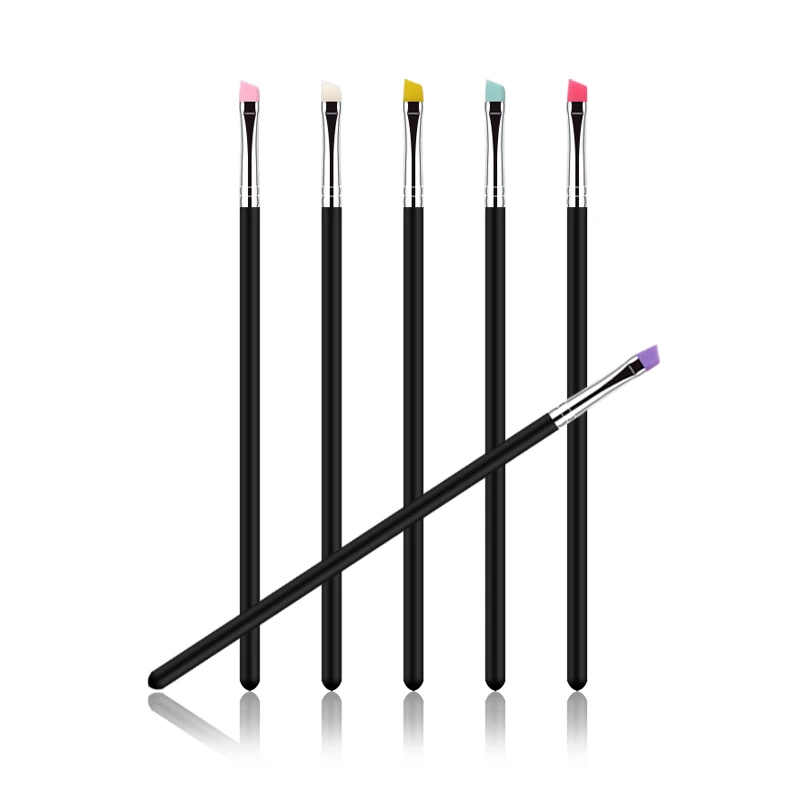 Flat Fine Eyeline Makeup Tools Thin Eyebrow Brush Nail Art Tools Inclined Flat Angled Silicone Beauty Makeup Brush For Girls
Flat Fine Eyeline Makeup Tools Thin Eyebrow Brush Nail Art Tools Inclined Flat Angled Silicone Beauty Makeup Brush For Girls