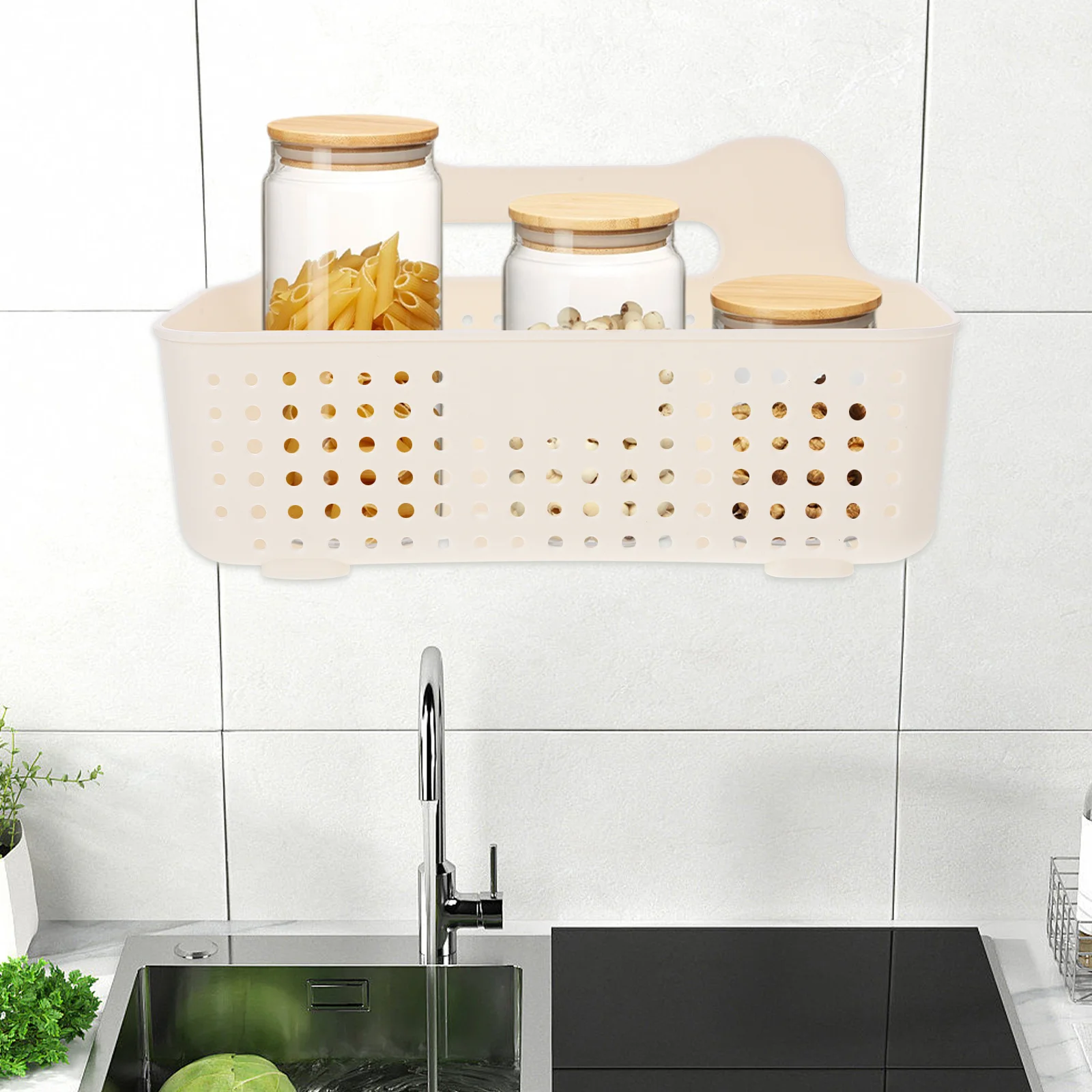1 Set Wall Mounted Storage Basket No Drill Kitchen Bathroom Organizer For Toiletries Condiment Bottles Large Capacity Hanging
1 Set Wall Mounted Storage Basket No Drill Kitchen Bathroom Organizer For Toiletries Condiment Bottles Large Capacity Hanging