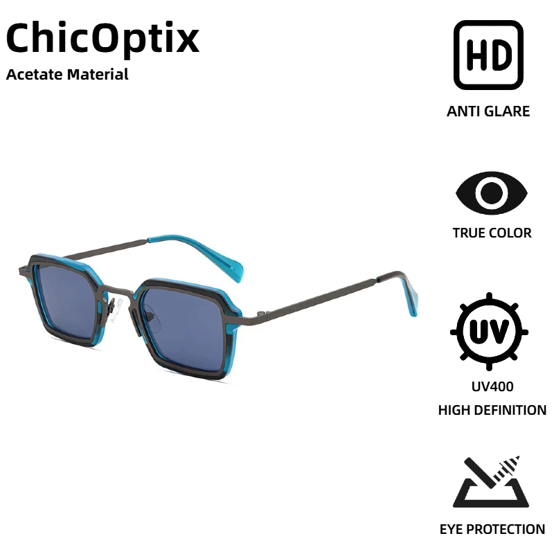 ChicOptix Square Fashion Vintage Sunglasses Men Women Brand Designer High Quality Acetate Sunglasses UV400 Colored Nylon Lens
ChicOptix Square Fashion Vintage Sunglasses Men Women Brand Designer High Quality Acetate Sunglasses UV400 Colored Nylon Lens