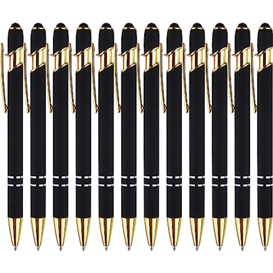 12 Pack Ballpoint Pen with Stylus Tip, 1.0 mm Black Ink Smooth Writing Pens, Metal Stylus Pens for Touch Screens
12 Pack Ballpoint Pen with Stylus Tip, 1.0 mm Black Ink Smooth Writing Pens, Metal Stylus Pens for Touch Screens