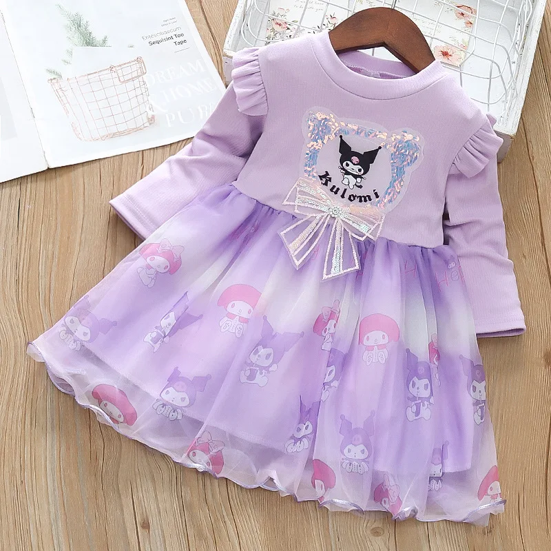 Новое весеннее детское платье с героями мультфильмов Sanrio Kuromi, детское платье принцессы для девочек, платье с пышной юбкой и длинными рукавами, праздничное платье, подарок
Новое весеннее детское платье с героями мультфильмов Sanrio Kuromi, детское платье принцессы для девочек, платье с пышной юбкой и длинными рукавами, праздничное платье, подарок