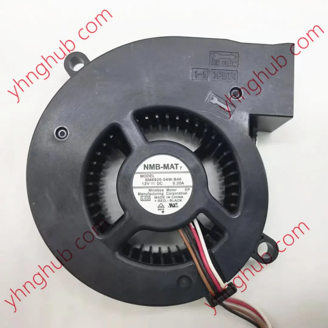 NMB-MAT BM6920-04W-B46 DC 12 В 0,20 А 4-проводной охлаждающий вентилятор для сервера
NMB-MAT BM6920-04W-B46 DC 12 В 0,20 А 4-проводной охлаждающий вентилятор для сервера