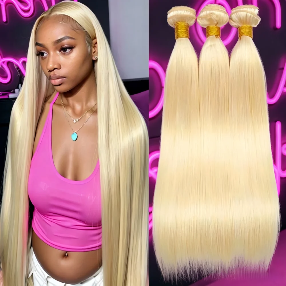 613 Blonde Bone Straight Bundles Human Hair Grade 12A Blonde Human Hair Brazilian Virgin Hair Extensions Quick Weave 1/3/4 Raw Hair Bundles 10-30 Inch For Women
613 Blonde Bone Straight Bundles Human Hair Grade 12A Blonde Human Hair Brazilian Virgin Hair Extensions Quick Weave 1/3/4 Raw Hair Bundles 10-30 Inch For Women 