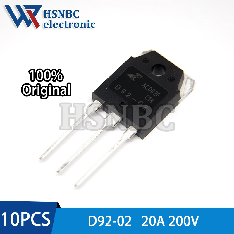 10PCS D92-02 92-02 TO-3P 200V 20A Fast Recovery Diode 100% New Original
10PCS D92-02 92-02 TO-3P 200V 20A Fast Recovery Diode 100% New Original