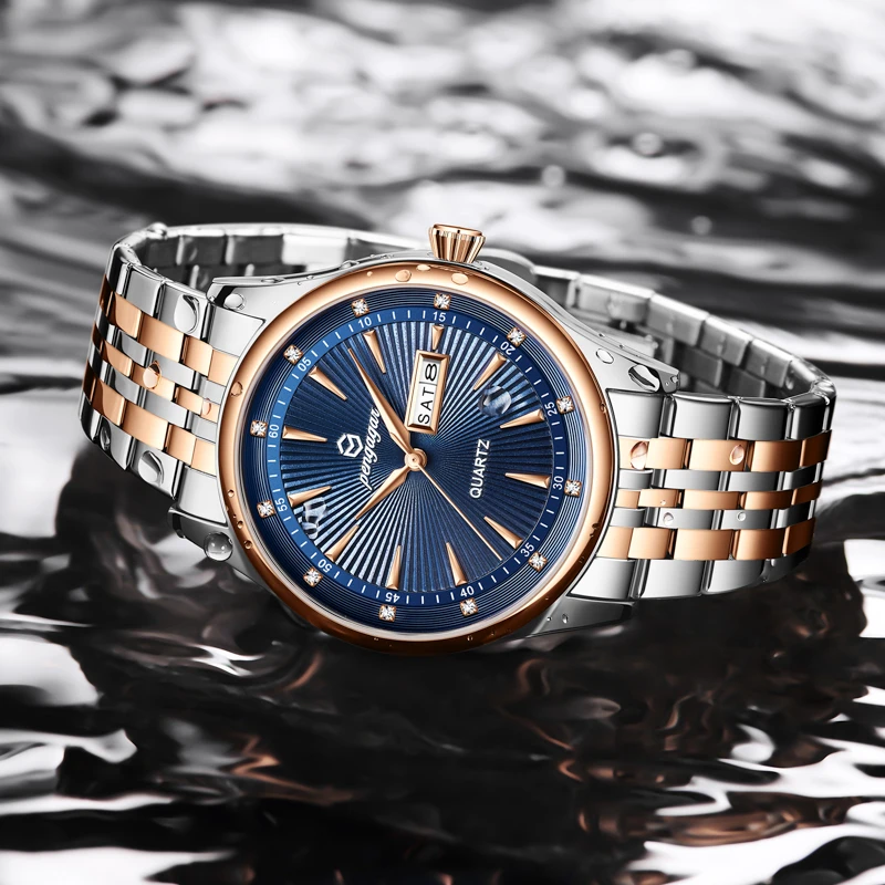 PENGAGAR Two-Tone Quartz Watch: Diamond-Accented Dial, Day-Date Display, Stainless Steel Band Luxury Business Wristwatch for Men
PENGAGAR Two-Tone Quartz Watch: Diamond-Accented Dial, Day-Date Display, Stainless Steel Band Luxury Business Wristwatch for Men