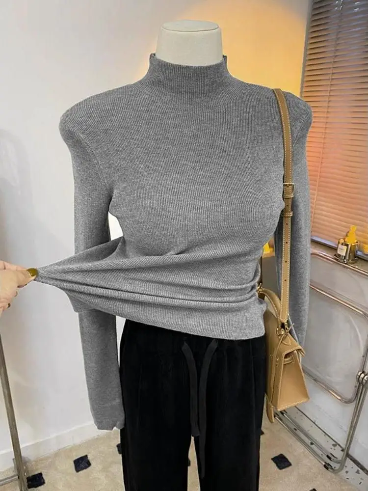 Женская трикотажная основа irt f с высоким воротником, однотонная внутренняя одежда, многослойный свитер, облегающий крой, корейская версия
Женская трикотажная основа irt f с высоким воротником, однотонная внутренняя одежда, многослойный свитер, облегающий крой, корейская версия