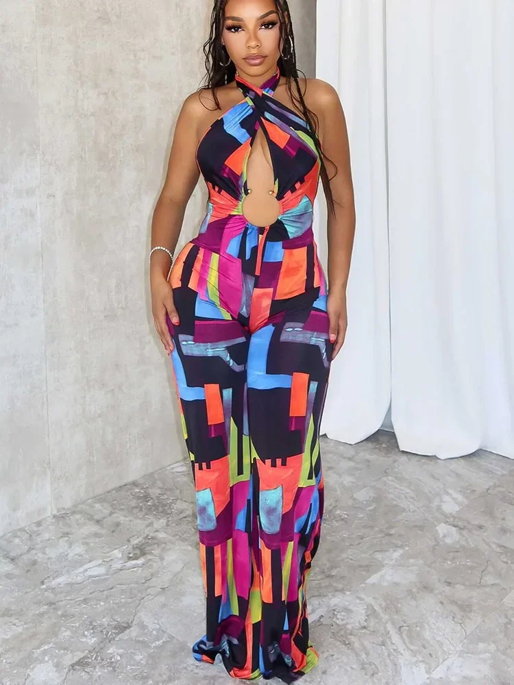 Sexy Halter Backless Printed Jumpsuit Women 2024 Sleeveless Night Club Party Outfits Cut Out One Pieces Wide Leg Rompers Bohemia
Sexy Halter Backless Printed Jumpsuit Women 2024 Sleeveless Night Club Party Outfits Cut Out One Pieces Wide Leg Rompers Bohemia