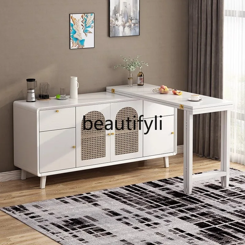 Solid wood folding dining table, multi-functional dining side cabinet, integrated small apartment household storage cabinet
Solid wood folding dining table, multi-functional dining side cabinet, integrated small apartment household storage cabinet