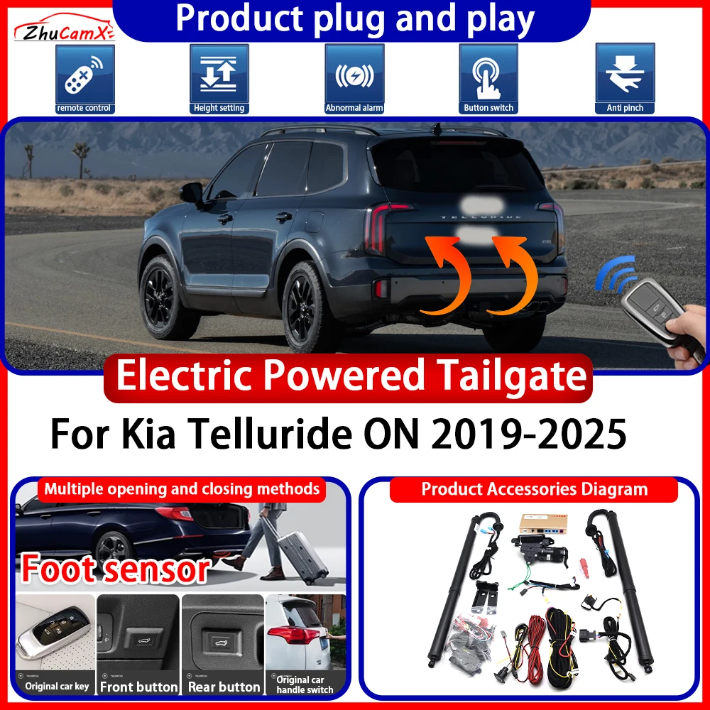 ZhuCamX Electric OEM Powered Tailgate for Kia Telluride ON 2019-2025 System anti pinch Smart Intelligent Control Gate Lift Kit
ZhuCamX Electric OEM Powered Tailgate for Kia Telluride ON 2019-2025 System anti pinch Smart Intelligent Control Gate Lift Kit