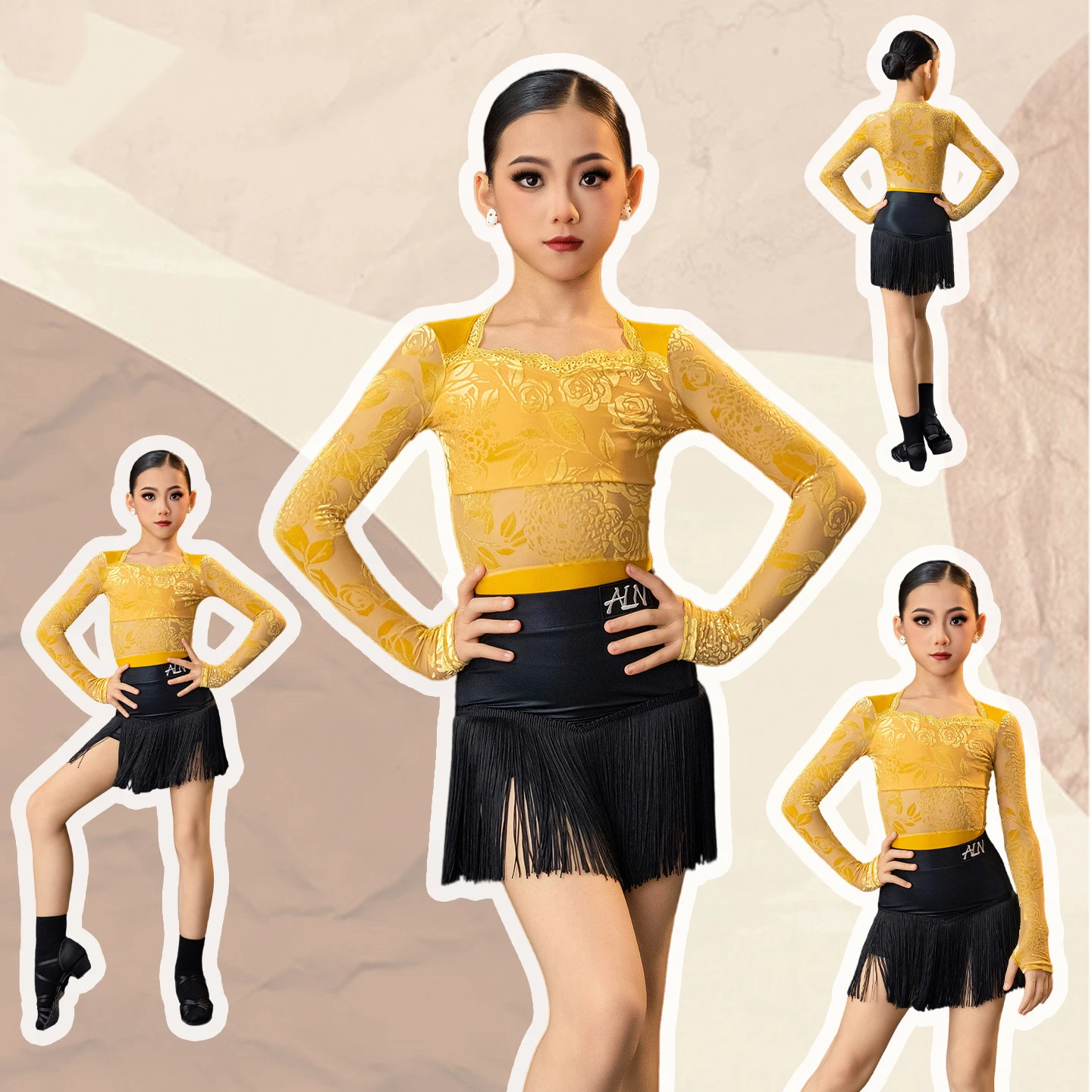 2026 Children Latin Dance Performance Costumes For Girls Long Sleeved Black Tassel Skirts Suit Samba Latin Dance Wear DQS21859
2026 Children Latin Dance Performance Costumes For Girls Long Sleeved Black Tassel Skirts Suit Samba Latin Dance Wear DQS21859