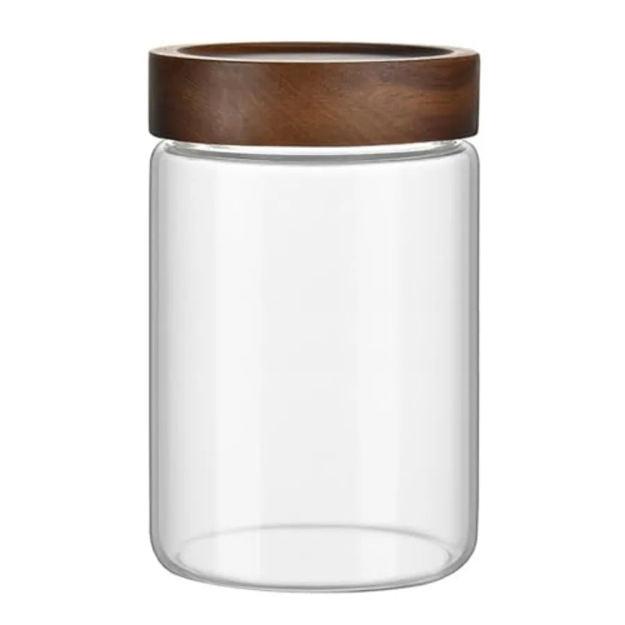 Airtight Glass Jar with Lid Food Storage Container with Screw On Acacia wood top storage Canister for Cookie, Cereal, candy, co
Airtight Glass Jar with Lid Food Storage Container with Screw On Acacia wood top storage Canister for Cookie, Cereal, candy, co