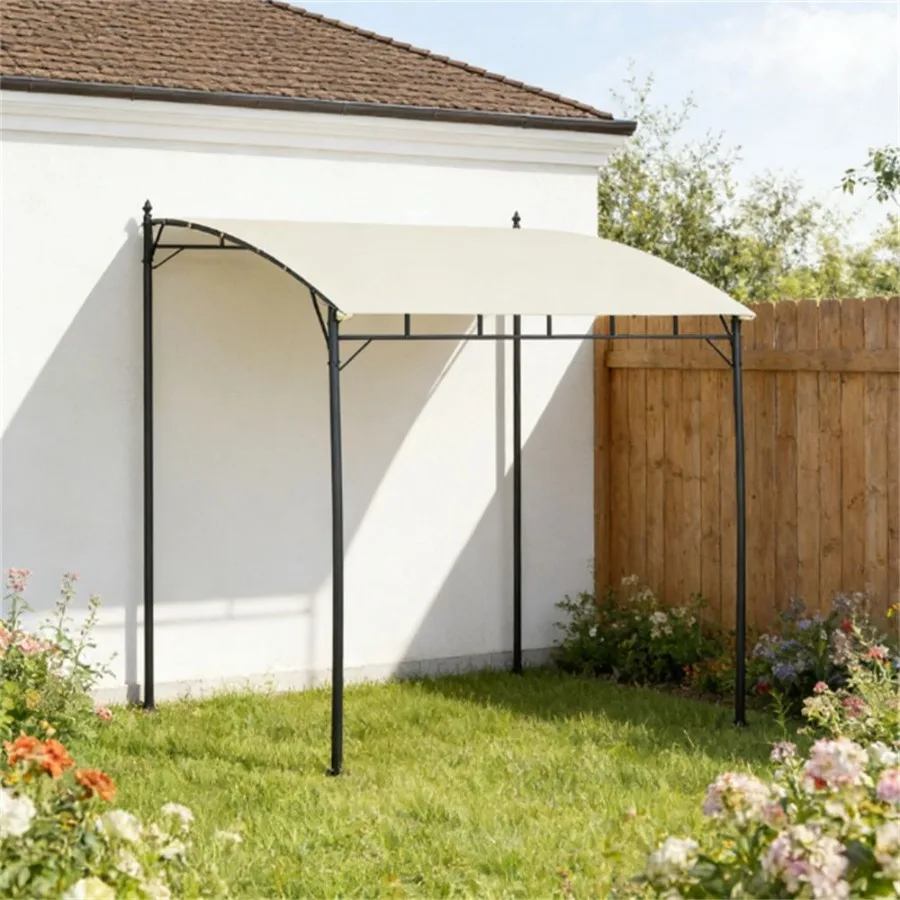 Садовый павильон-навес кремового цвета
Садовый павильон-навес кремового цвета