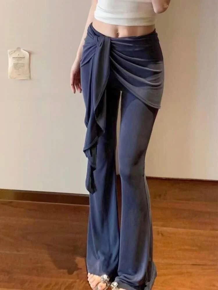 Women Flare Legging with Skirt Overlay Waist Fake Two Piece Sports Yoga Pants Spring Summer Elegant Women Casual Clothes Korean
Women Flare Legging with Skirt Overlay Waist Fake Two Piece Sports Yoga Pants Spring Summer Elegant Women Casual Clothes Korean