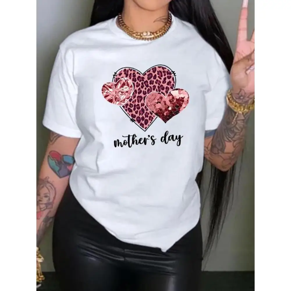 Women's Mother's Day T-Shirt Leopard Heart Print Glitter Sequins Tee Trendy Mom Life Casual Top Best Gift for Mom
Women's Mother's Day T-Shirt Leopard Heart Print Glitter Sequins Tee Trendy Mom Life Casual Top Best Gift for Mom