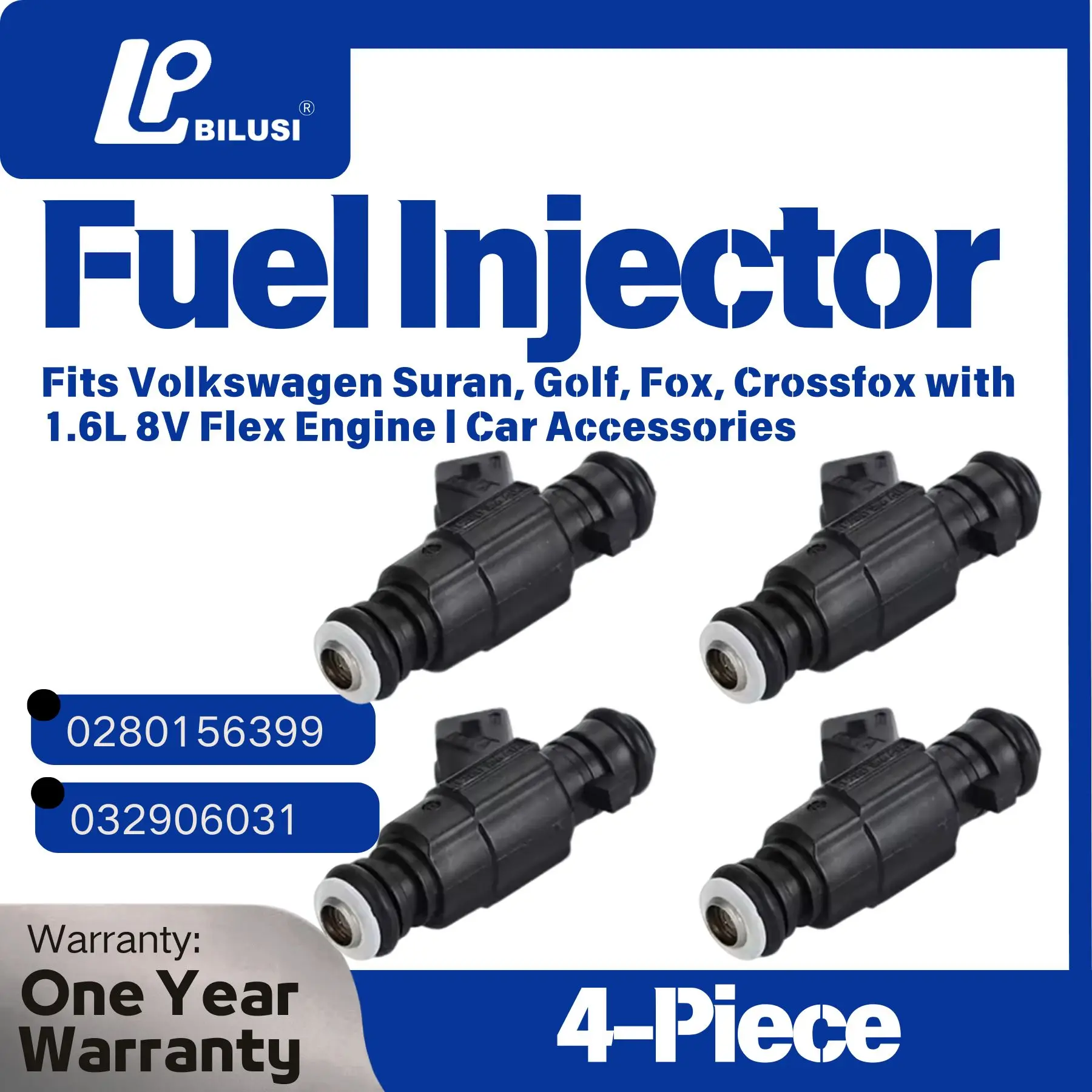 4PCS Fuel Injector Set Fits Volkswagen Suran, Golf, Fox, Crossfox with 1.6L8V Flex Engine Car Accessories 0280156399, 032906031
4PCS Fuel Injector Set Fits Volkswagen Suran, Golf, Fox, Crossfox with 1.6L8V Flex Engine Car Accessories 0280156399, 032906031