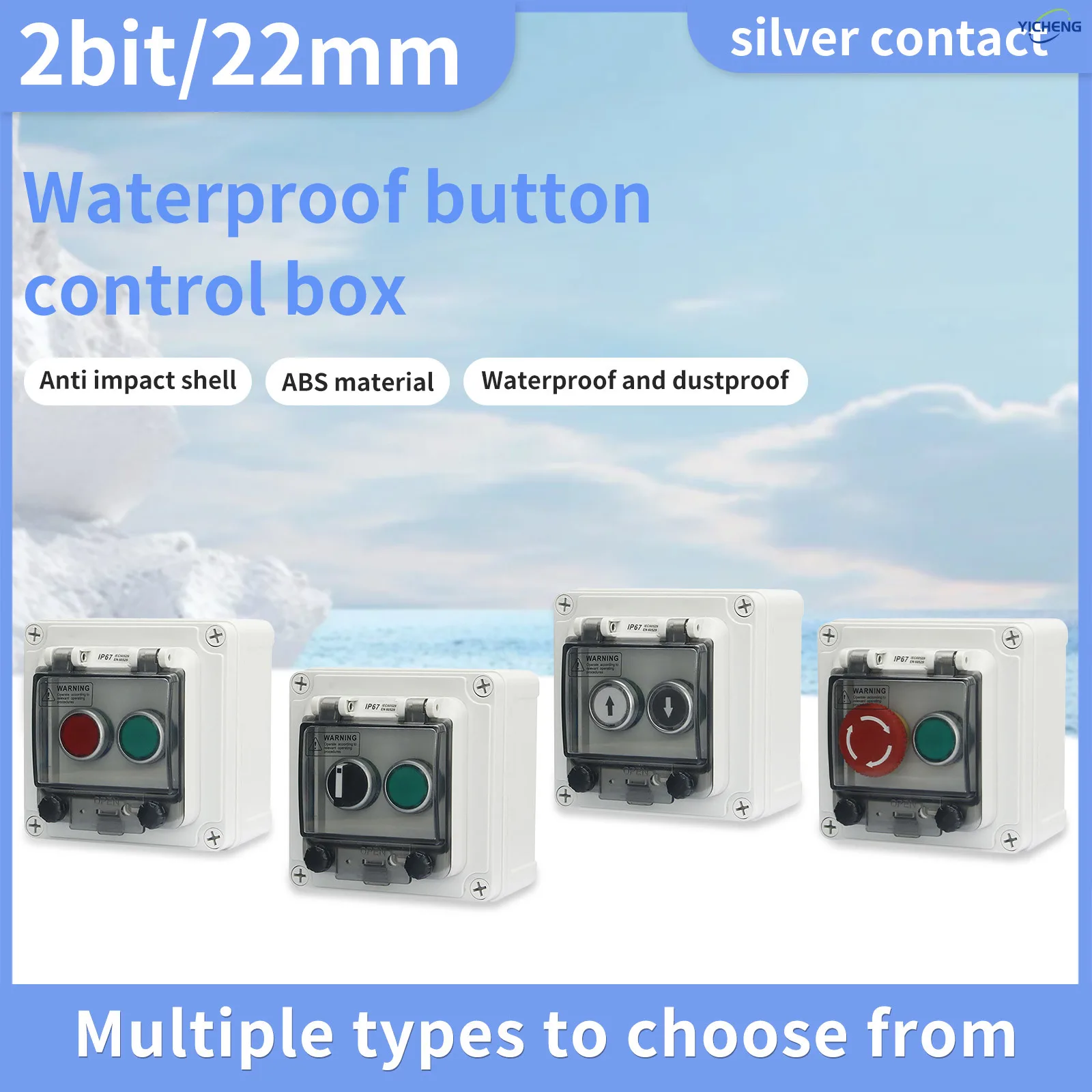 1Pcs 22mm 2bit outdoor waterproof control box,Push Button Switches,2-Position Rotary Switch&Emergency Stop Button(optional)
1Pcs 22mm 2bit outdoor waterproof control box,Push Button Switches,2-Position Rotary Switch&Emergency Stop Button(optional)