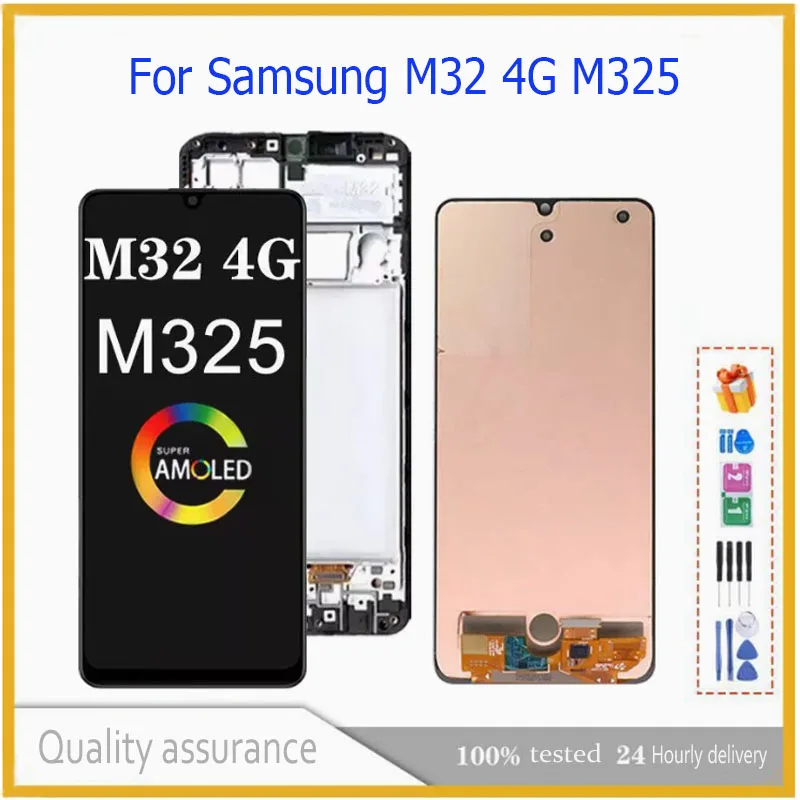 Pantalla LCD de pulgadas para móvil, digitalizador de pantalla táctil con montaje de marco, para Samsung M32 4G 2021 SM-M325
Pantalla LCD de pulgadas para móvil, digitalizador de pantalla táctil con montaje de marco, para Samsung M32 4G 2021 SM-M325