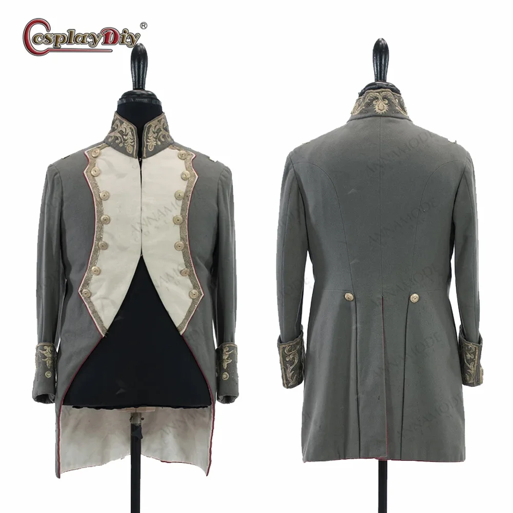 19th Century Royal Military Jacket Grey Tailcoat Coat Men's Ball Suit Medieval Victorian Party Costume
19th Century Royal Military Jacket Grey Tailcoat Coat Men's Ball Suit Medieval Victorian Party Costume