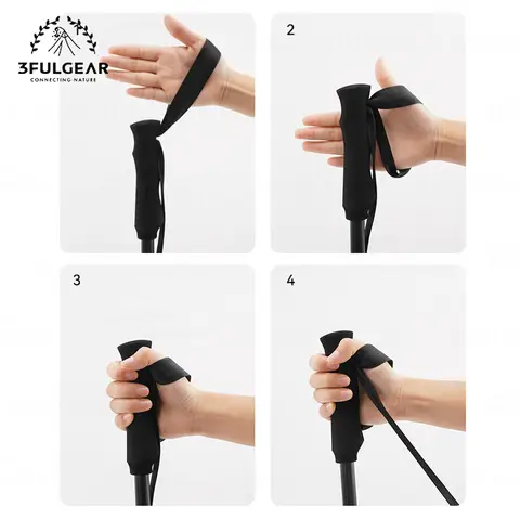 3F UL GEAR Outdoor Trekking Climbing Rod Carbon Fiber/Aluminum Alloy 135cm Ultralight Camping Hiking Walking Stick Eva Handle