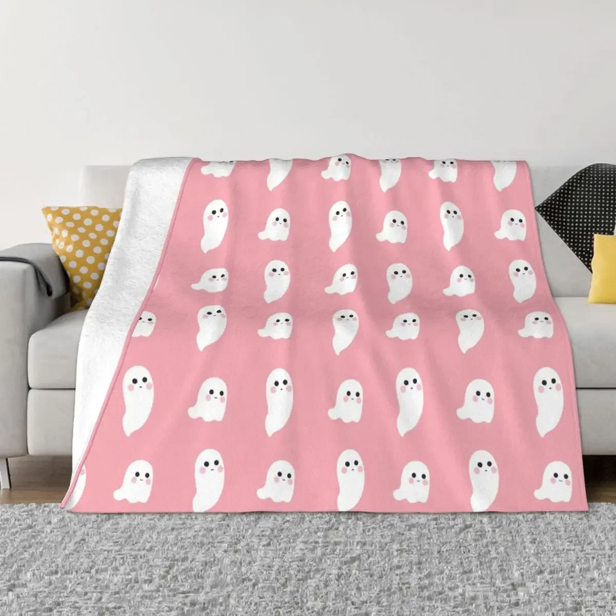 Halloween Flying Ghost Faces Wool Blanket Pink Spooky Novelty Throw Blanket for Home 150*125cm
Halloween Flying Ghost Faces Wool Blanket Pink Spooky Novelty Throw Blanket for Home 150*125cm