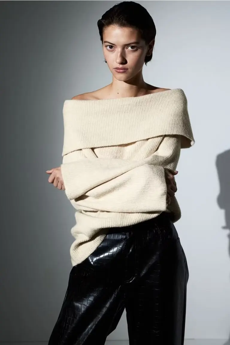 Women Sweater Solid Off Shoulder Knitted Pullover Spring Autumn Casual Long Sleeve Knit Pull Streetwear Jumpers Knitwears 2026
Women Sweater Solid Off Shoulder Knitted Pullover Spring Autumn Casual Long Sleeve Knit Pull Streetwear Jumpers Knitwears 2026