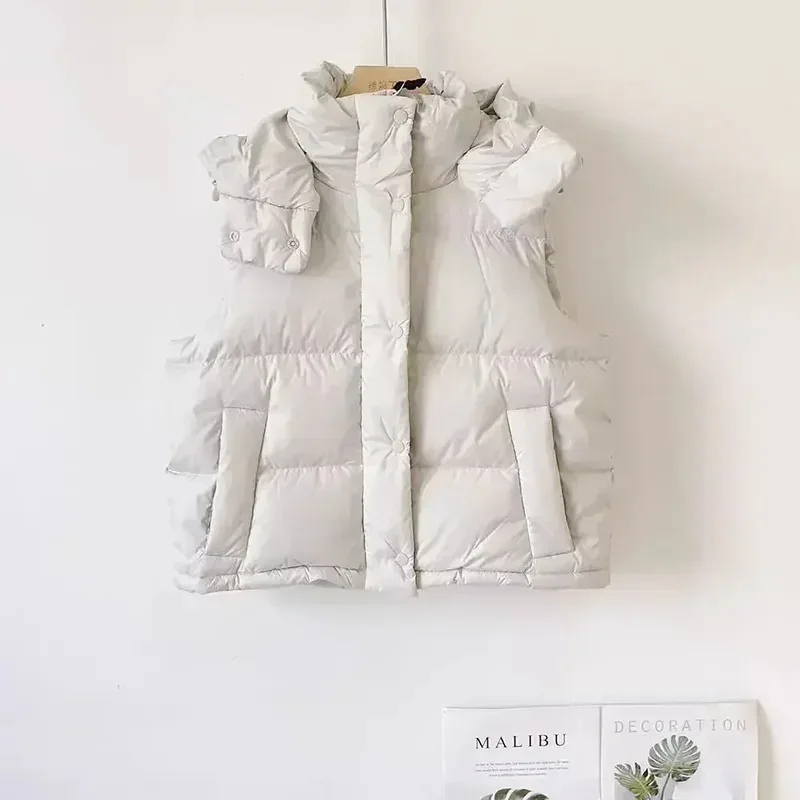 Lemon Wunder Puff Winter New Style Vertical Collar Down Jacket Vest Women's Short Commuting Casual Detachable Hooded Warm Jacket
Lemon Wunder Puff Winter New Style Vertical Collar Down Jacket Vest Women's Short Commuting Casual Detachable Hooded Warm Jacket