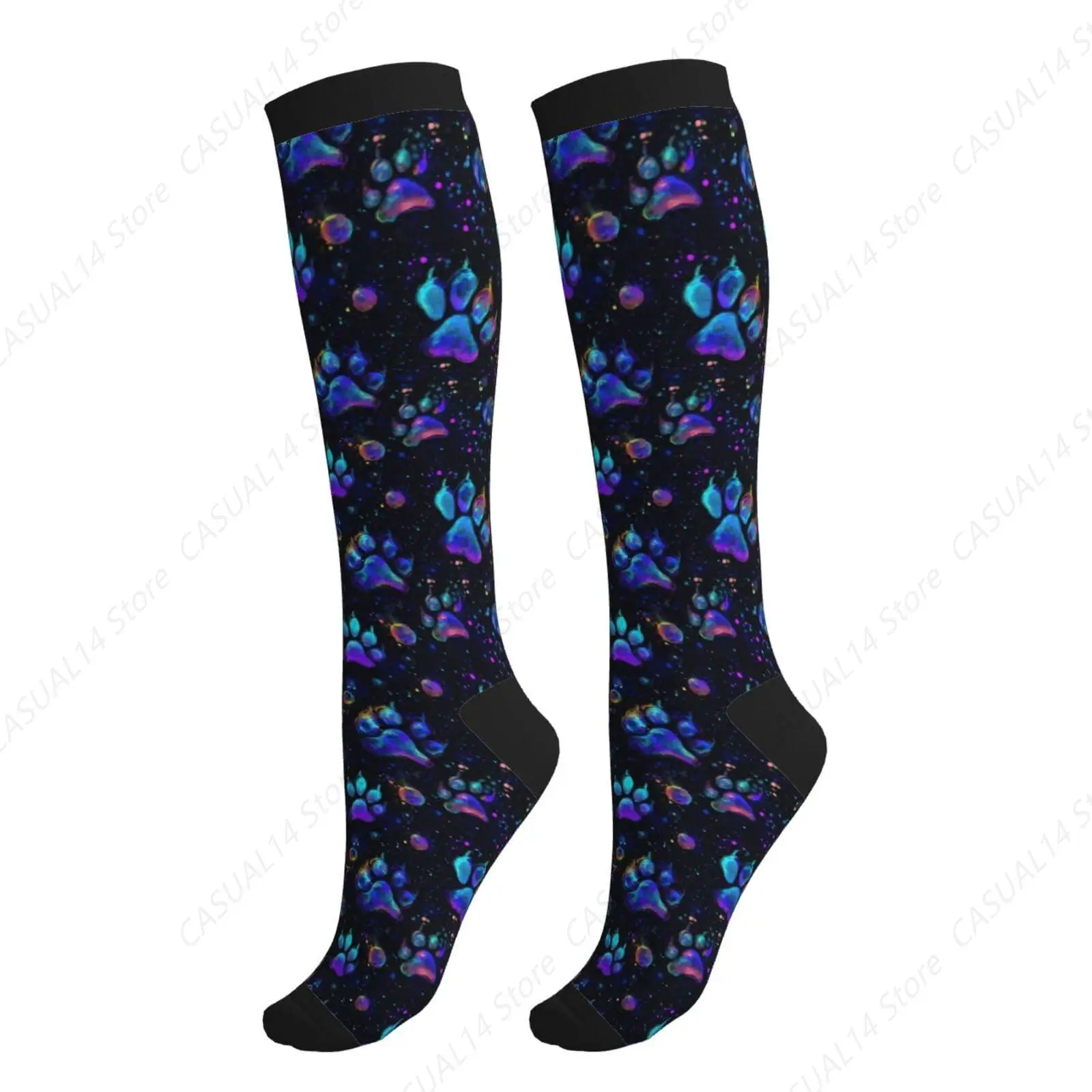 Paw Print Compression Socks for Women Men Knee High Support Circulation Stockings for Athletic Running Cycling Flying
Paw Print Compression Socks for Women Men Knee High Support Circulation Stockings for Athletic Running Cycling Flying