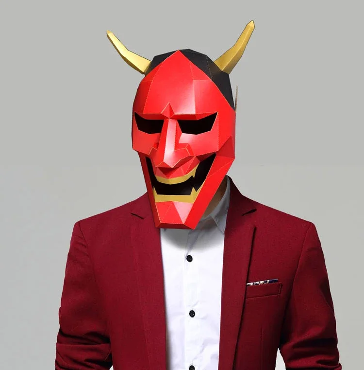 Pre Cut Paper Mask 3D Japanese Demon Hannya Halloween Costume Cosplay DIY Paper Craft Model Mask Christmas
Pre Cut Paper Mask 3D Japanese Demon Hannya Halloween Costume Cosplay DIY Paper Craft Model Mask Christmas