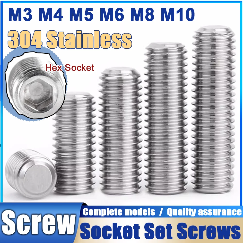 5/10/20/50pcs M3 M4 M5 M6 M8 M10 DIN916 Allen Hex Socket Allen Plain Point Set Screw Grub Bolt 304 Stainless Steel
5/10/20/50pcs M3 M4 M5 M6 M8 M10 DIN916 Allen Hex Socket Allen Plain Point Set Screw Grub Bolt 304 Stainless Steel
