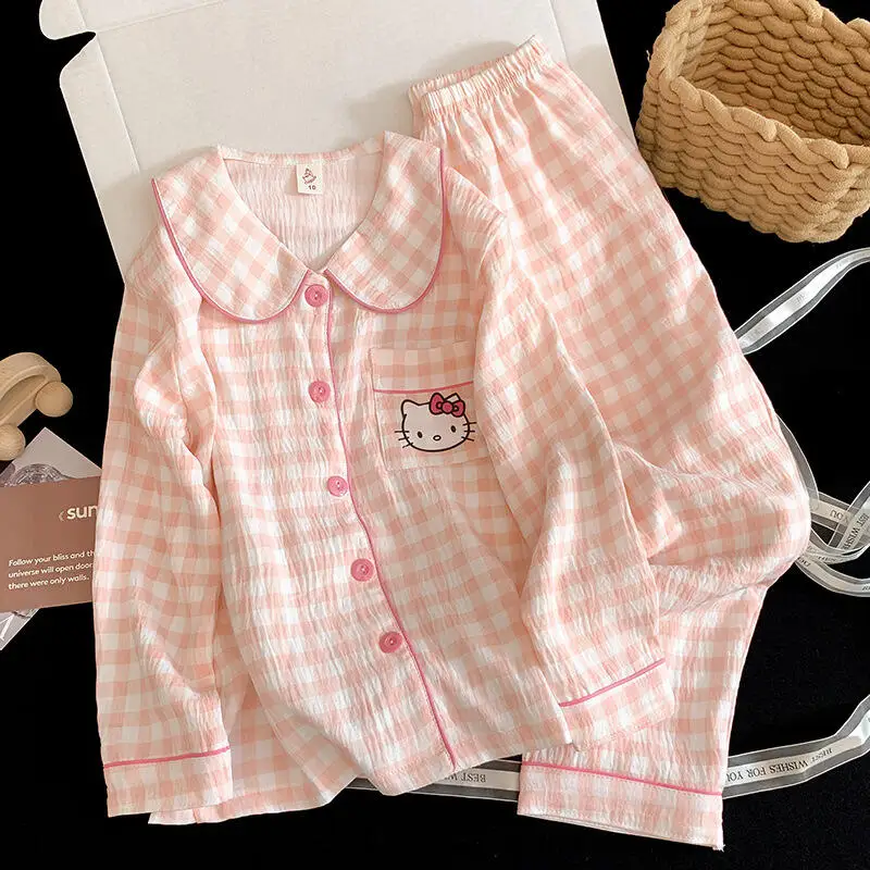 Sanrio Kuromi Girls Pajama Children's Spring Autumn Pyjama Hello Kitty Sleepwear Girl Home Clothes 2Pc Set Women Pajama Princess
Sanrio Kuromi Girls Pajama Children's Spring Autumn Pyjama Hello Kitty Sleepwear Girl Home Clothes 2Pc Set Women Pajama Princess