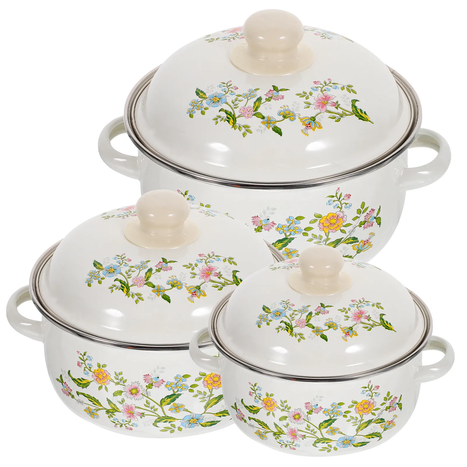 3Pcs Mini Enamel Cooking Pot Set Stock Pots Small Soup Pan Saucepan for Milk Porridge Kitchen Enamel Pot Saucepan with Handle
3Pcs Mini Enamel Cooking Pot Set Stock Pots Small Soup Pan Saucepan for Milk Porridge Kitchen Enamel Pot Saucepan with Handle