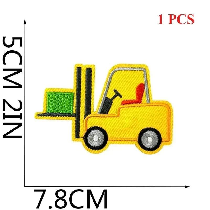 Double-decker Bus Embroidery Cloth Sticker Children's Clothes Decoration Car Patch Sticker Tourist RV Embroidery Label