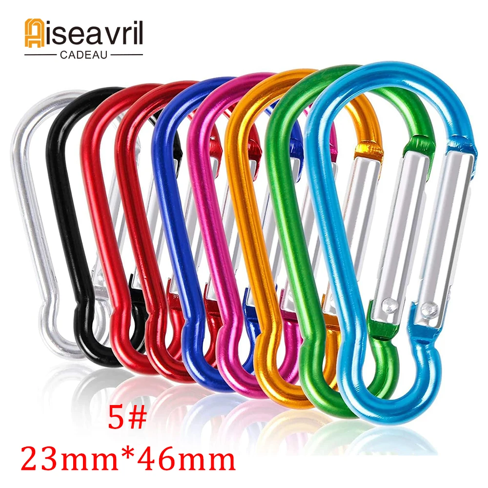 10pcs Mini Carabiners Alloy Spring Carabiner Snap Hooks Carabiner Clip Keychain Outdoor Camping Climbing Hiking D-ring Buckle 5#
10pcs Mini Carabiners Alloy Spring Carabiner Snap Hooks Carabiner Clip Keychain Outdoor Camping Climbing Hiking D-ring Buckle 5#