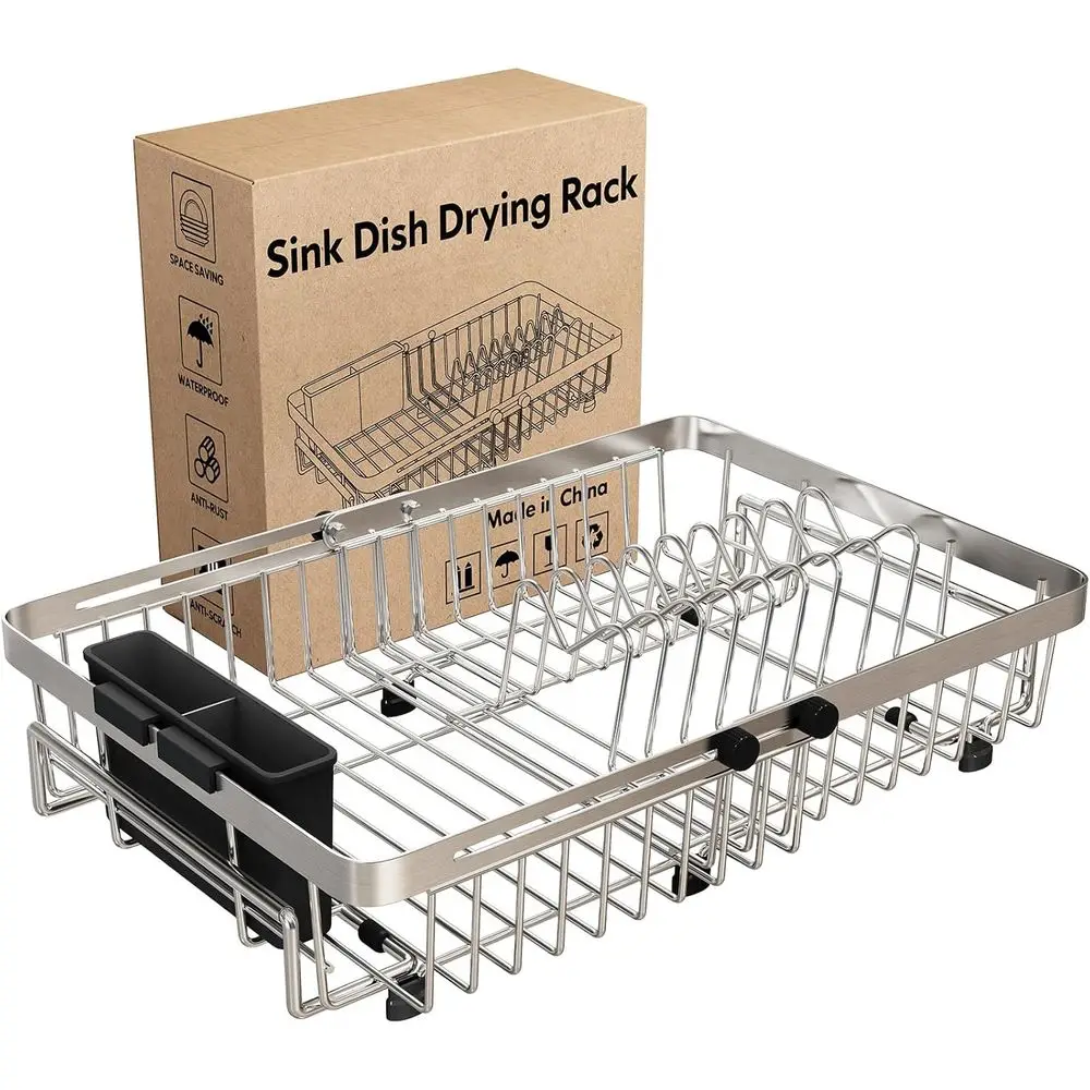 Expandable StainlSteel Over The Sink Dish Drying Rack or Small Kitchen Counter Space Saving, Compact RV Plate Drainer Strainer i
Expandable StainlSteel Over The Sink Dish Drying Rack or Small Kitchen Counter Space Saving, Compact RV Plate Drainer Strainer i