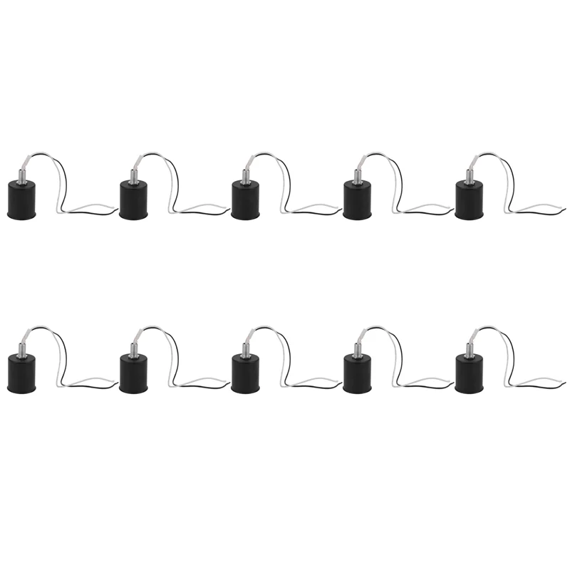 CYCLI-10X E27 Screw Base Round LED Light Bulb Lamp Socket Holder Adapter Metal Lamp Holder With Wire Black
CYCLI-10X E27 Screw Base Round LED Light Bulb Lamp Socket Holder Adapter Metal Lamp Holder With Wire Black