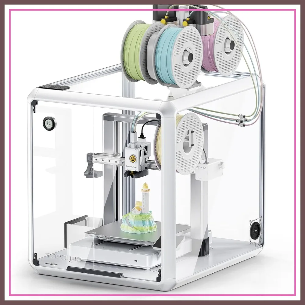 3D Printer Enclosure for Bambu Lab A1/A1 Combo, 360° Transparent Acrylic Cover with LED Light, Odor Isolation, Active Cooling, Constant Temperature
3D Printer Enclosure for Bambu Lab A1/A1 Combo, 360° Transparent Acrylic Cover with LED Light, Odor Isolation, Active Cooling, Constant Temperature
