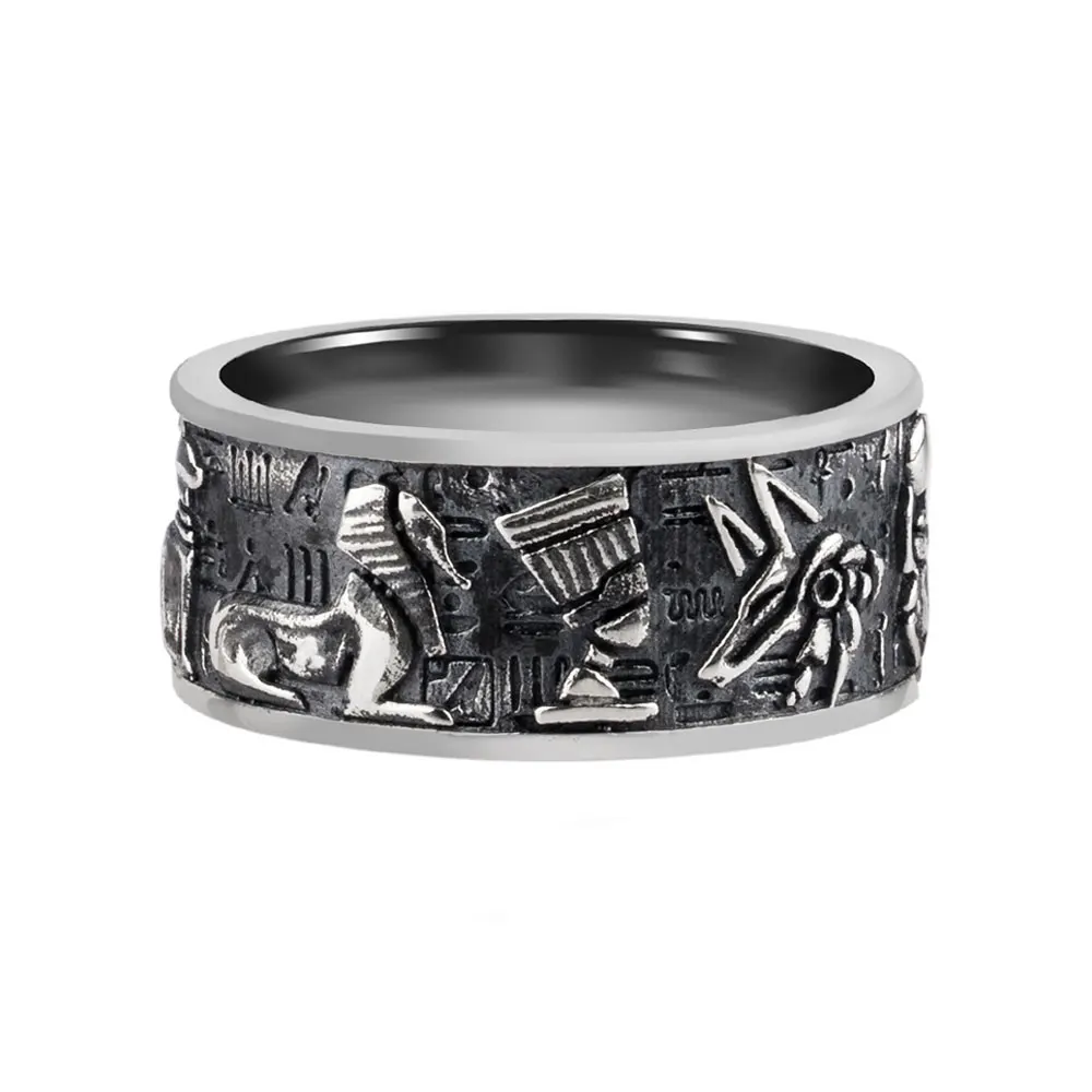 925 Sterling Silver Horus Anubis Adjustable Ring - Egyptian Gods Mythology Vintage Jewelry for Men - Father's Day/Birthday Gift
925 Sterling Silver Horus Anubis Adjustable Ring - Egyptian Gods Mythology Vintage Jewelry for Men - Father's Day/Birthday Gift