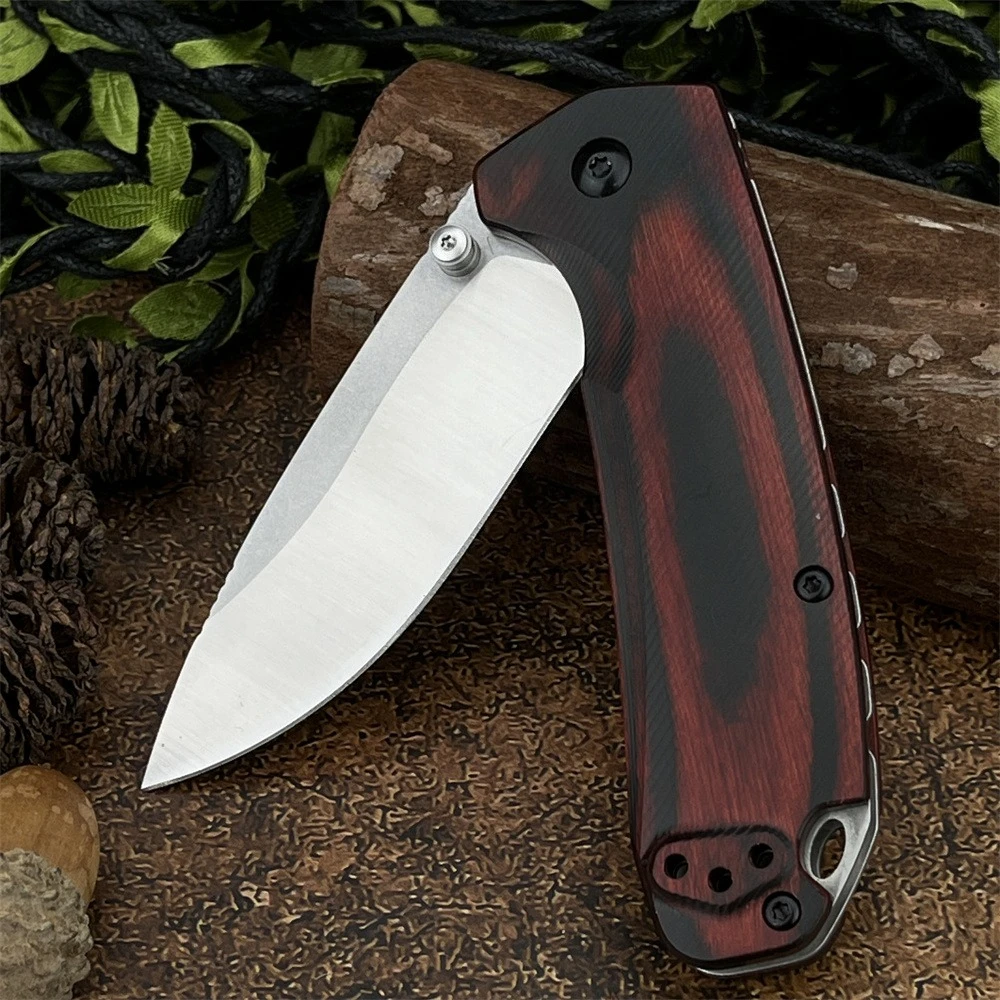 Premium BM 15031 Folding Knife 8Cr13Mov Steel Blade Ergonomic Wooden Handle Pocket Clip Outdoor Hiking Camping Utility Knife
Premium BM 15031 Folding Knife 8Cr13Mov Steel Blade Ergonomic Wooden Handle Pocket Clip Outdoor Hiking Camping Utility Knife