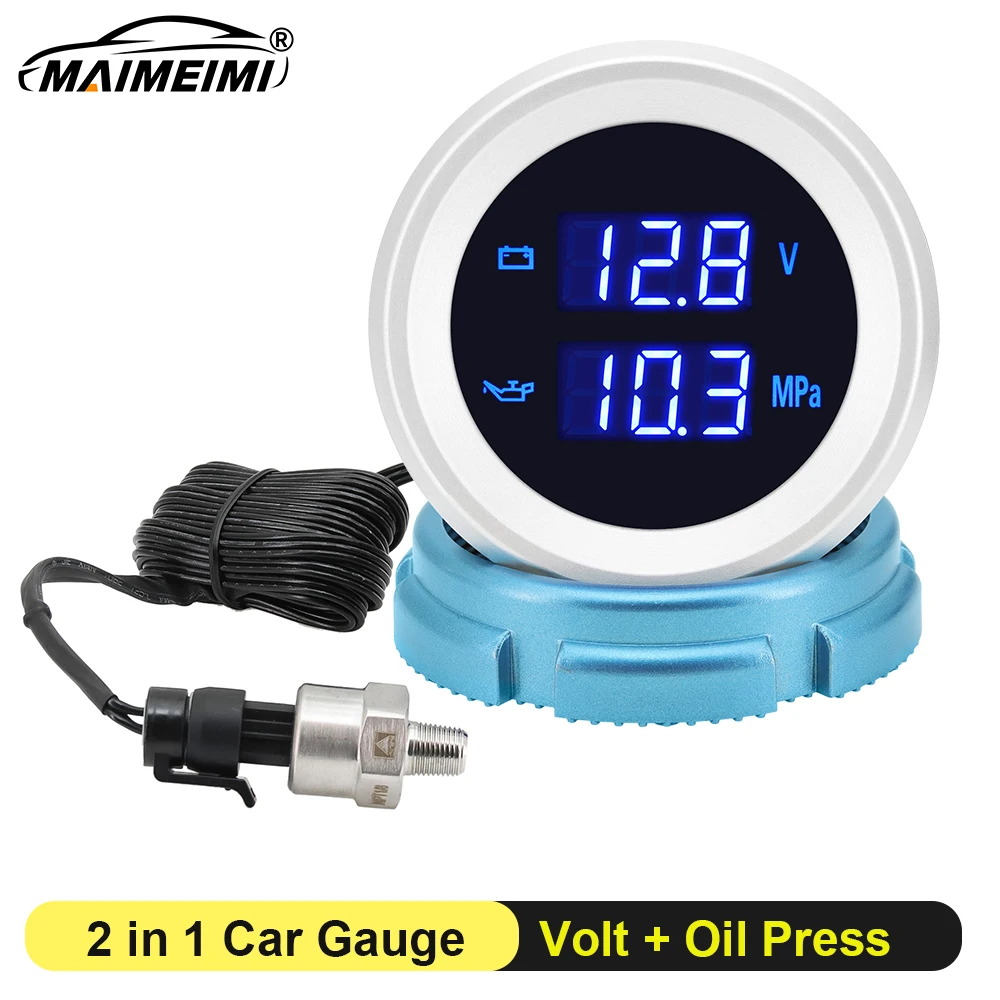 Volt Oil Pressure 2in1 Guage for car RV Boat Motorcycle Dual Blue Digital Gauge Kit Oil Press Voltmeter Universal For Cars Truck
Volt Oil Pressure 2in1 Guage for car RV Boat Motorcycle Dual Blue Digital Gauge Kit Oil Press Voltmeter Universal For Cars Truck