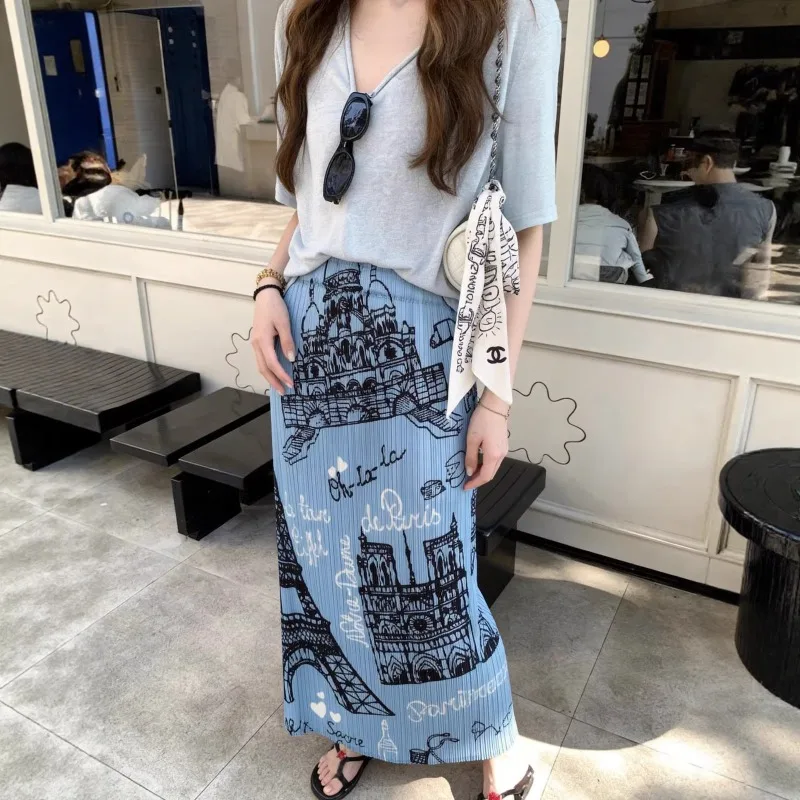 Miyake Pleated Skirt Plisse 2026 Summer New Pleats H-Line Printed Slim Fit High Fold Jupe Long Versatile Women's Skirt
Miyake Pleated Skirt Plisse 2026 Summer New Pleats H-Line Printed Slim Fit High Fold Jupe Long Versatile Women's Skirt